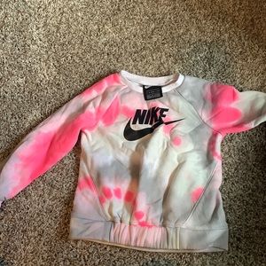 Nike 2T pink tie dyed sweatshirt